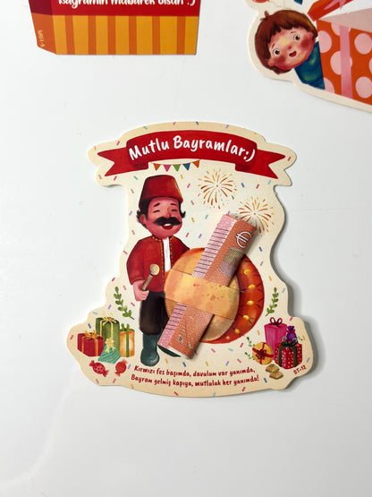 3 er Pack Bayram| Eid Karte für Kinder