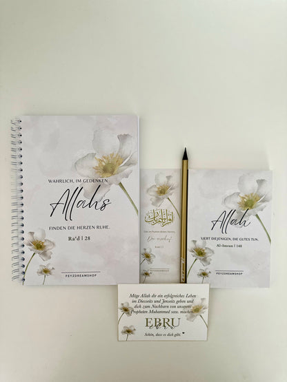 “Beyaz Çiçek” kişiye özel 5 / 7 Almanca set