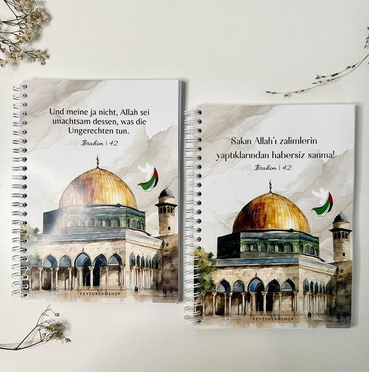 Islamisches Notizbuch „Al Aqsa“ Deutsch/Türkisch