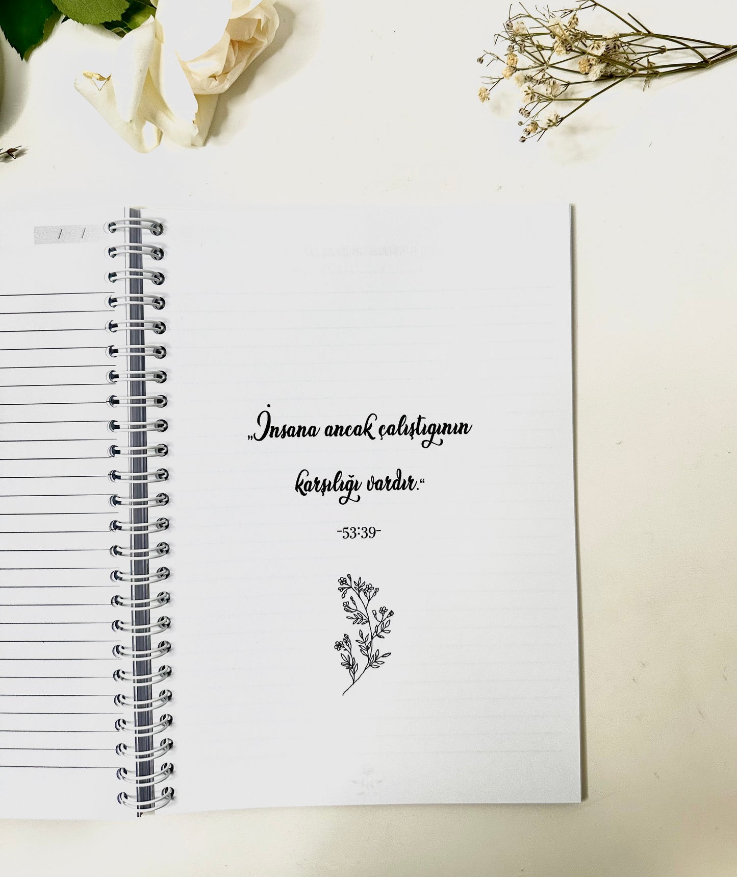 “Blue flower” personalized set of 5 / 7 Turkish