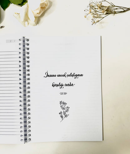 “Blue flower” personalized set of 5 / 7 Turkish