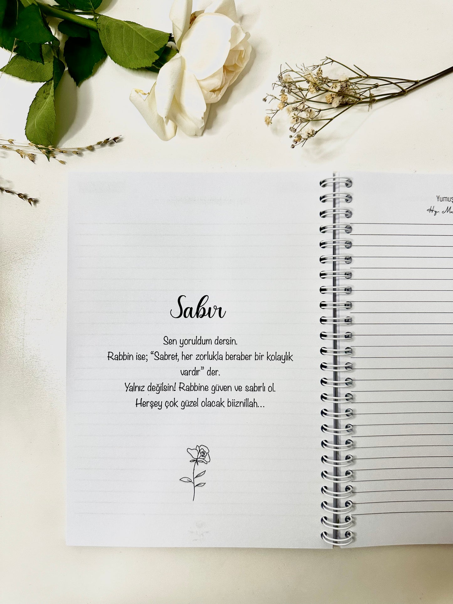 Islamic Notebook "Roses" German/Turkish