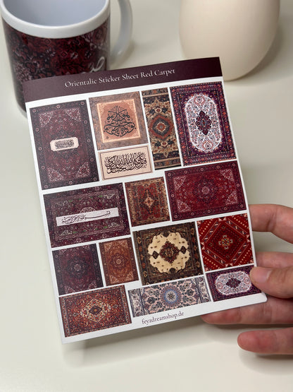 Kırmızı Halı Çıkartma Sayfası