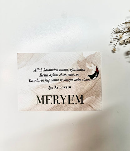 Personalized Card "Palestine" German/Turkish