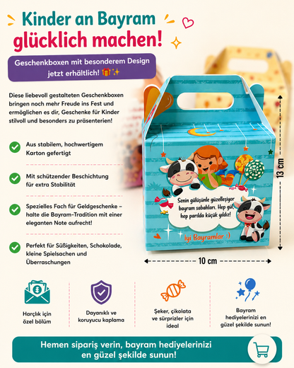 3er Pack Bayram| Eid Box für Kinder zum Selbstbefüllen