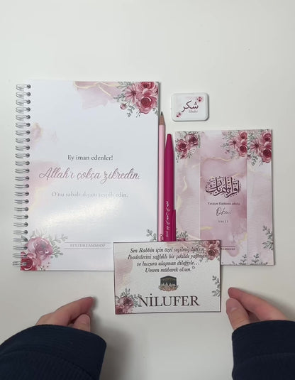 Personalized Umrah Gift Set Roses Turkish